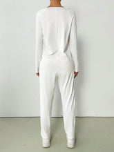 V-Neck Solid Color Casual Long Sleeve Jumpsuit With Pockets